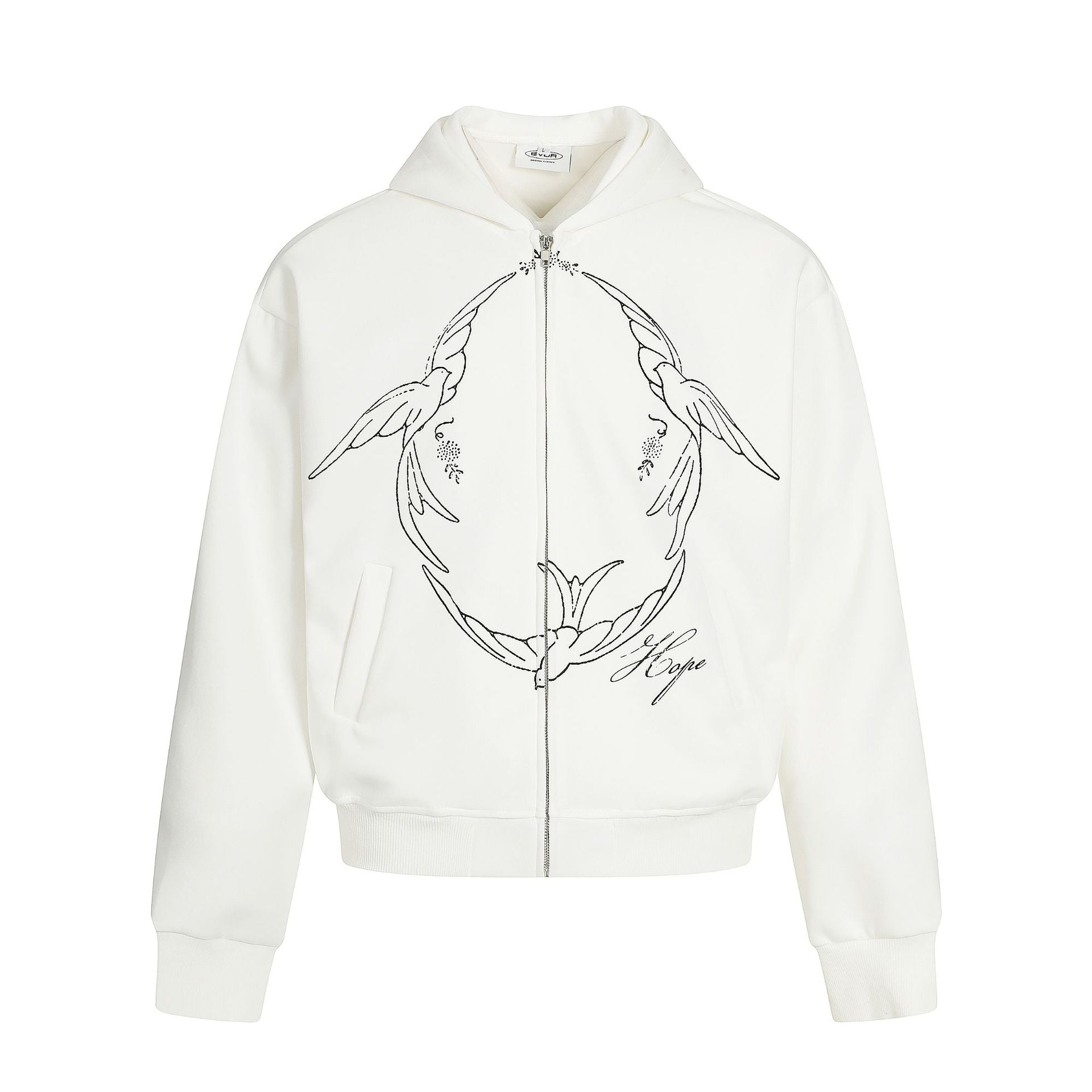 Printed cardigan zipper hoodie