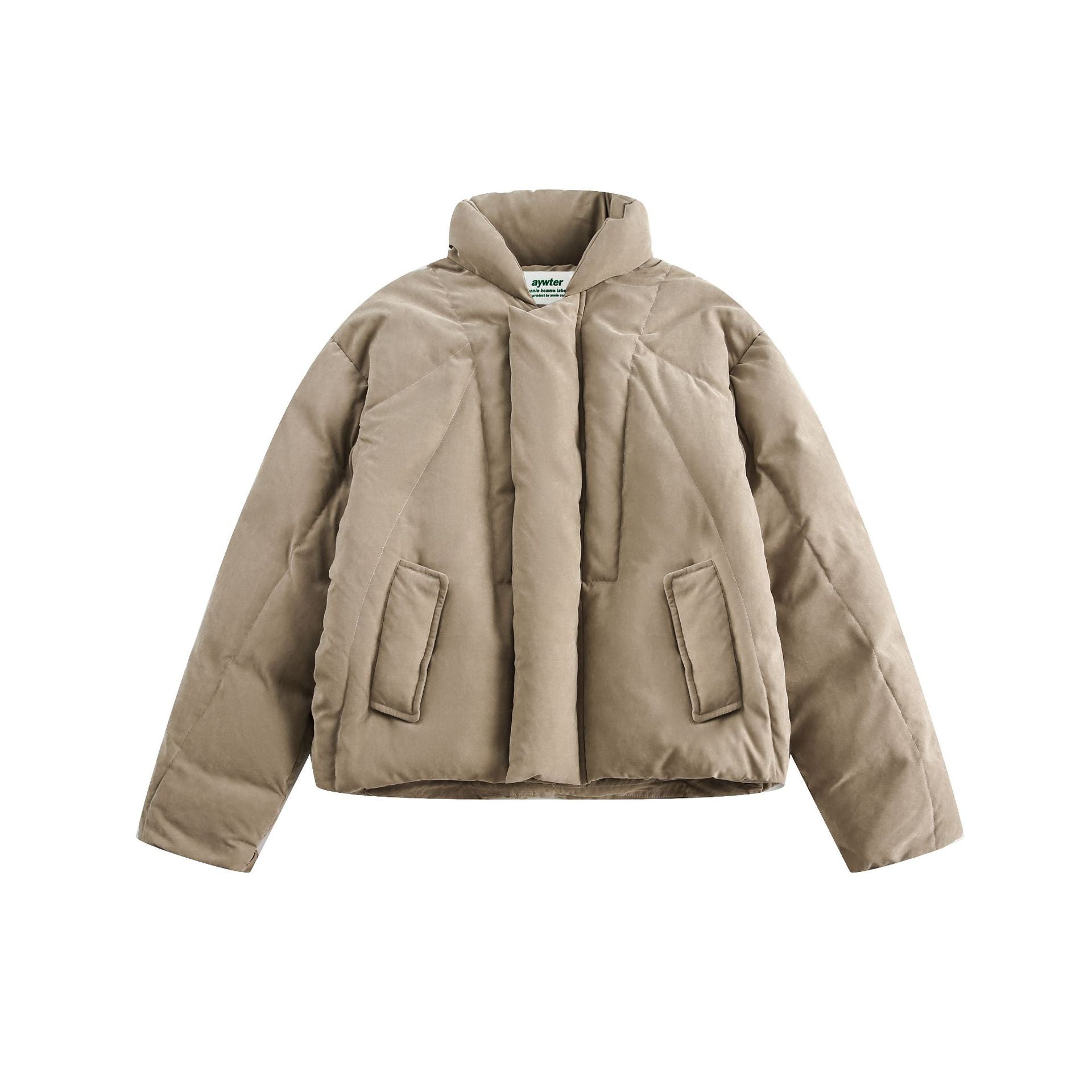 Warm Short Down Jacket  White Duck Down Oversized Puffer Coat