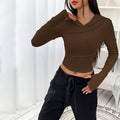 Street Fashion V-Neck Sweatshirt For Women