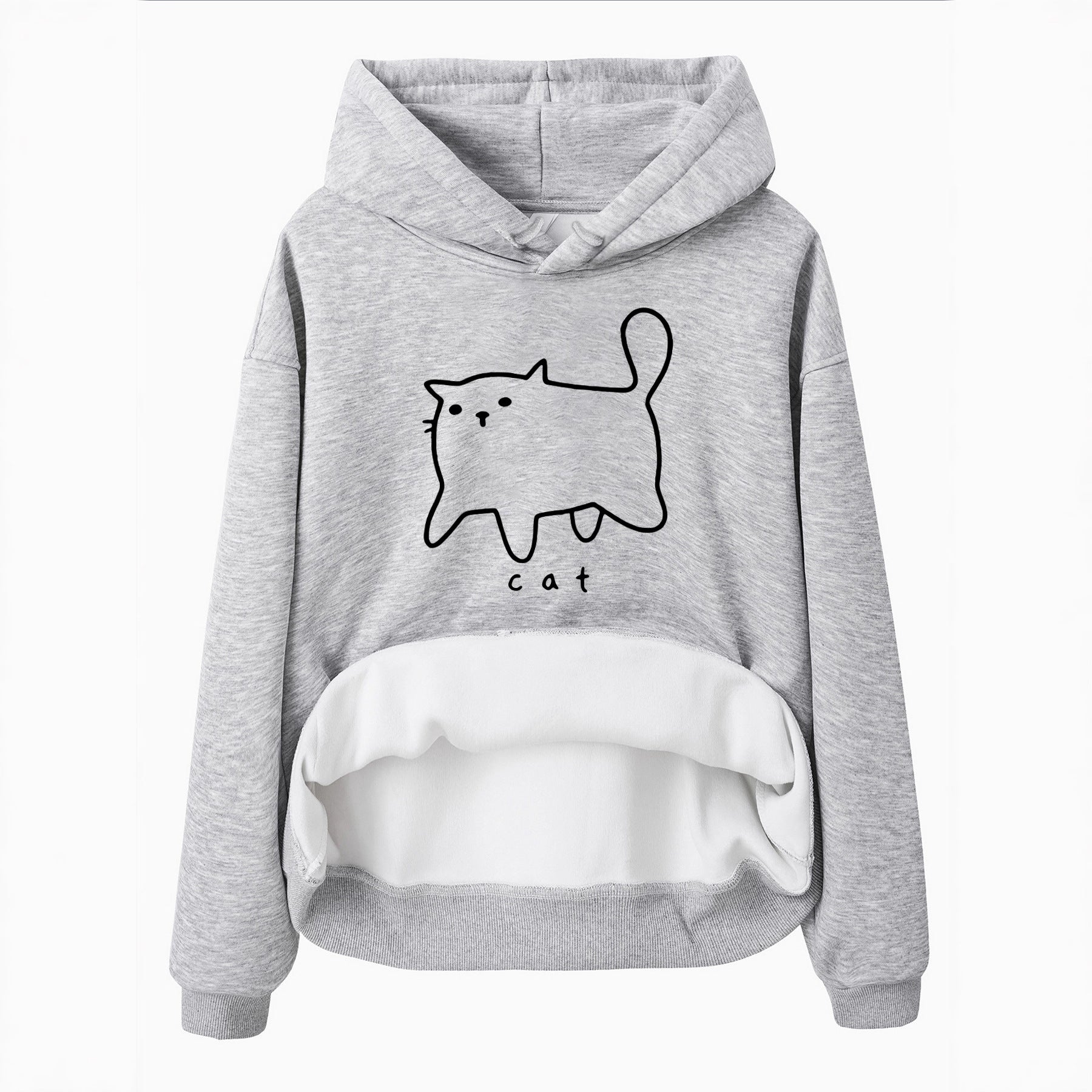 Hooded and flannel thick hoodie