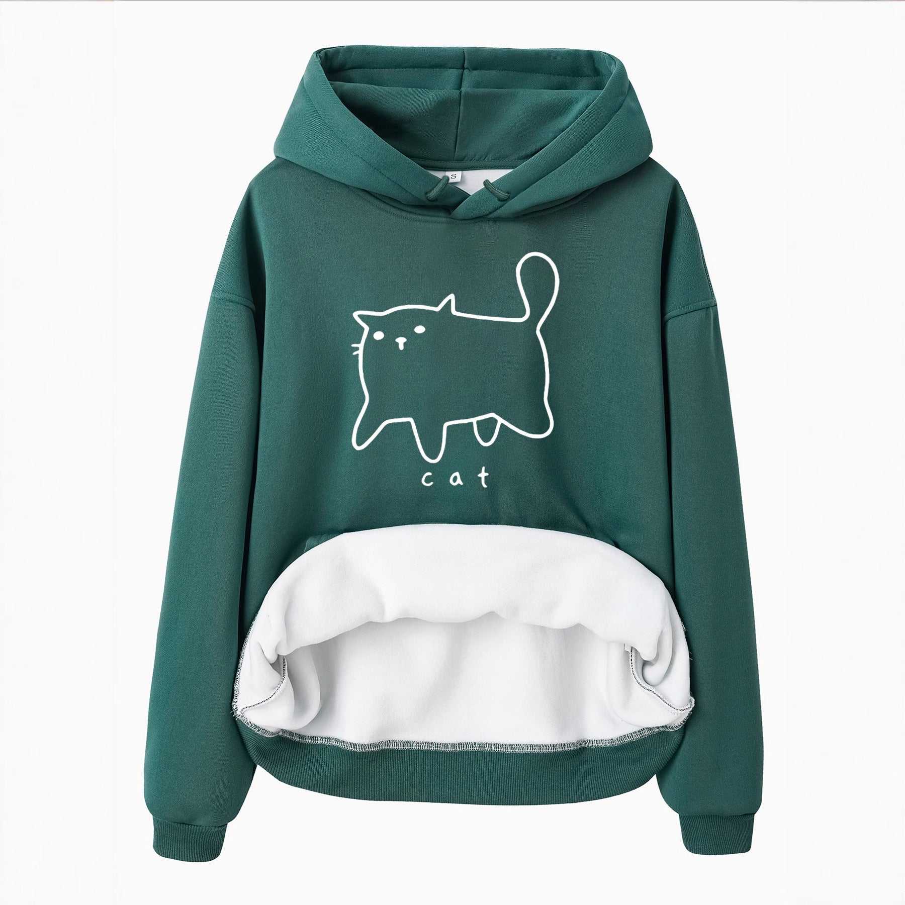 Hooded and flannel thick hoodie