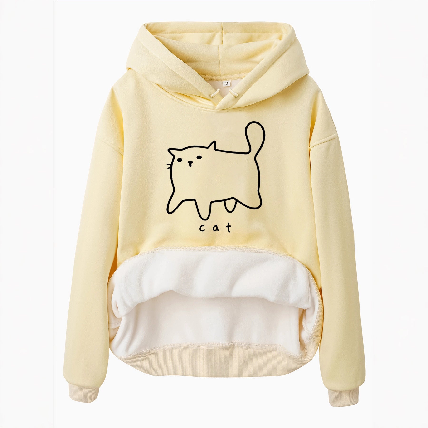 Hooded and flannel thick hoodie