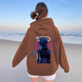 Cartoon character pattern hoodie