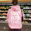 Top hoodie with letter pattern