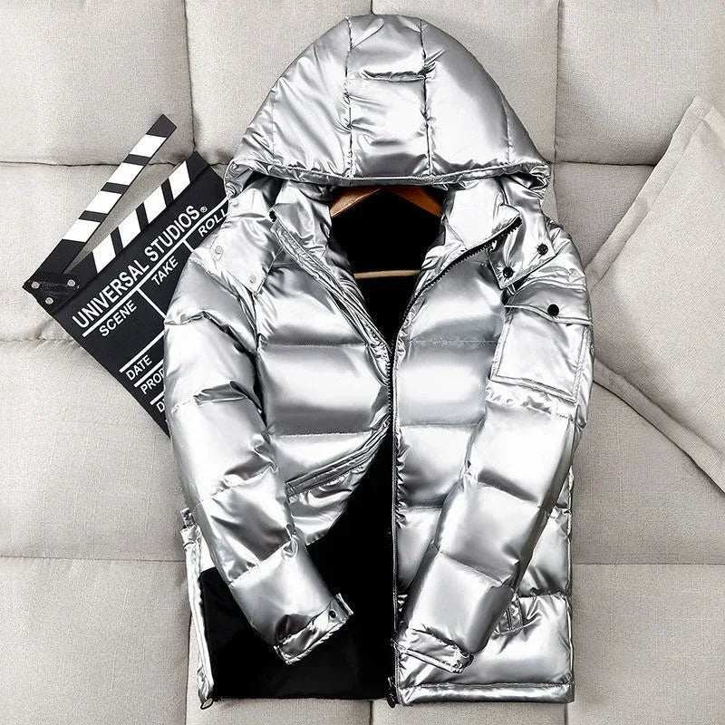 Men Shiny Puffer Jackets