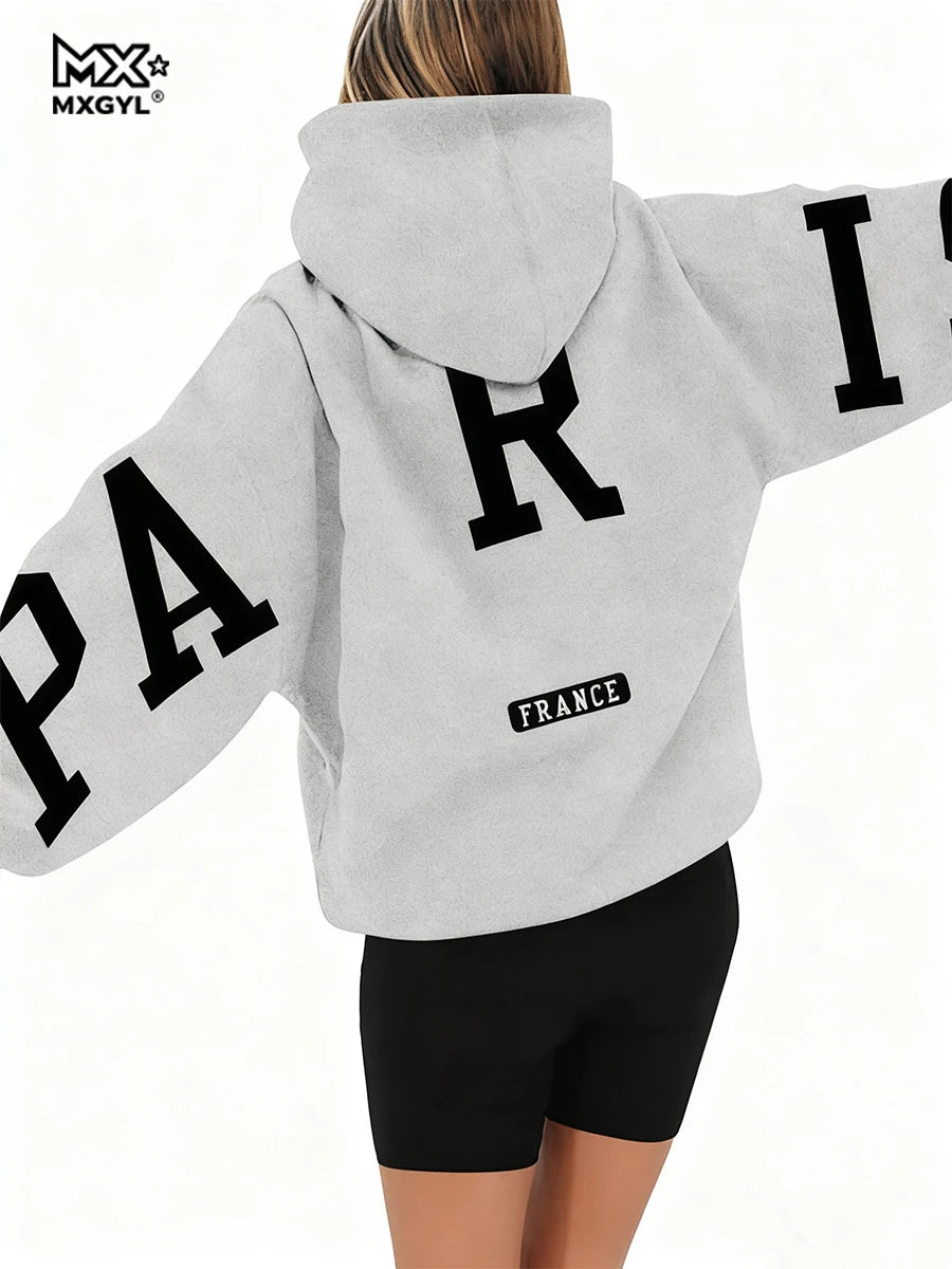 Unisex Letter Print Hoodie