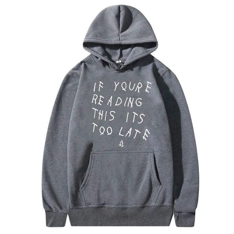 Unisex Letter Print Hoodie Sweatshirt