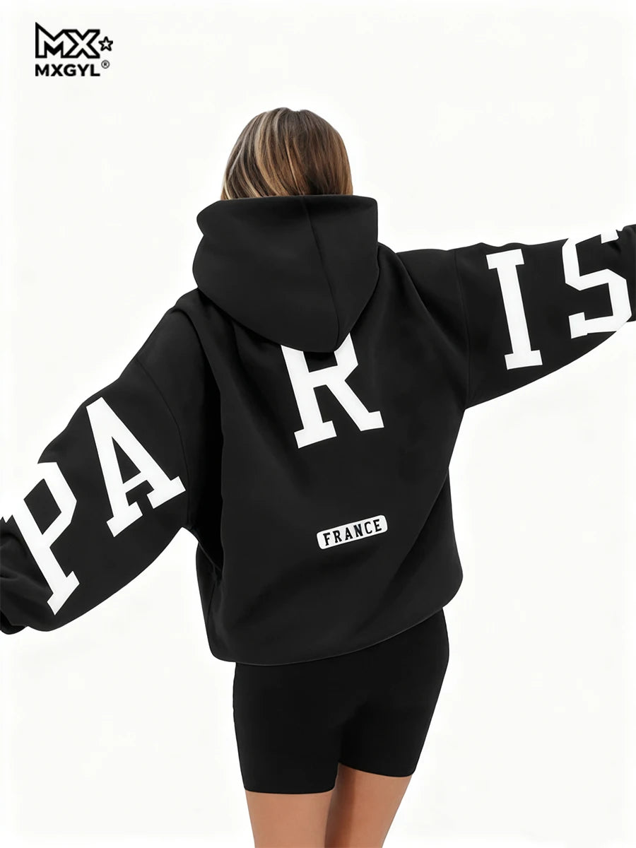 Unisex Letter Print Hoodie