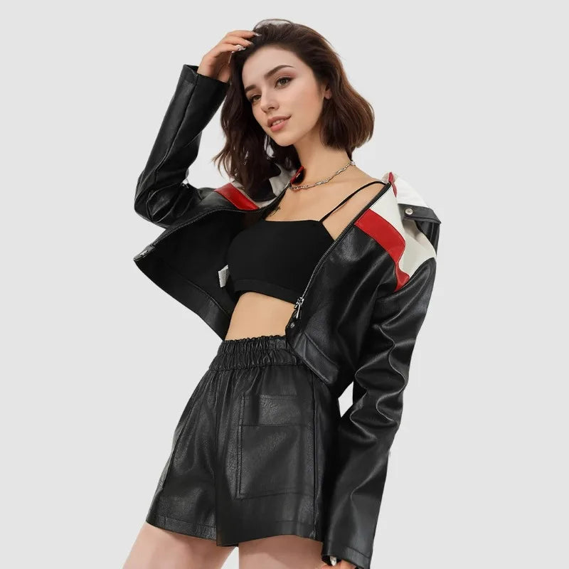 Leather Jackets for Women Moto-Style Waist