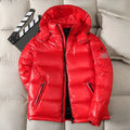 Women Puffer Parka Jacket with Hooded Standup Collar
