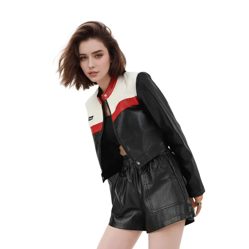 Leather Jackets for Women Moto-Style Waist