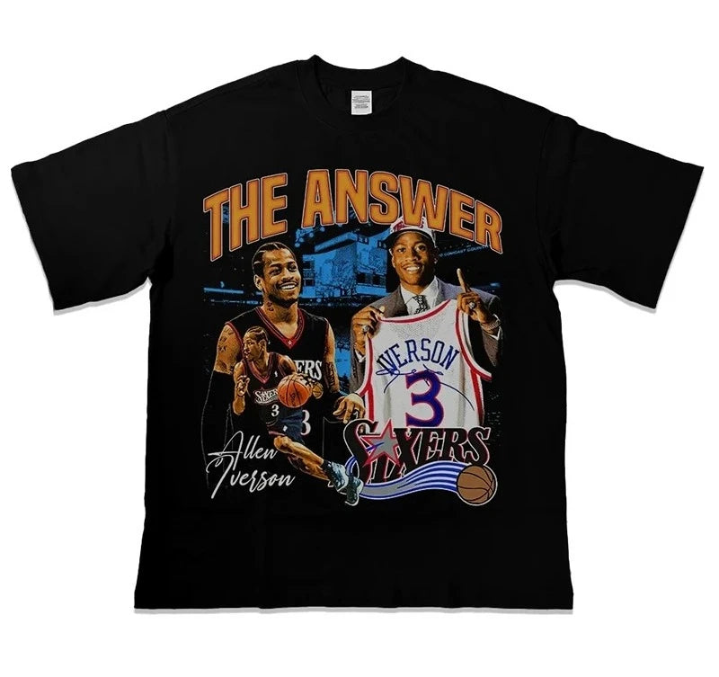 Basketball Short Sleeves T-shirt Streetwear