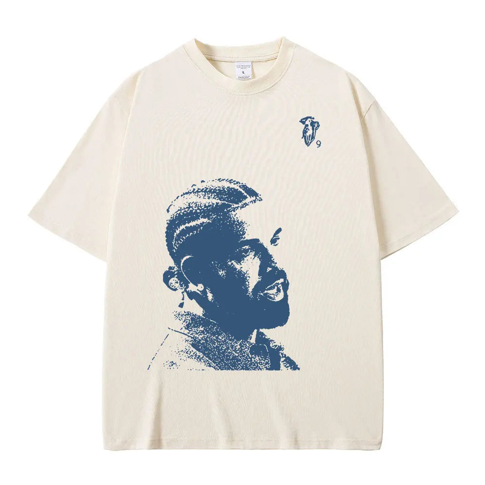 Portrait Graphic Oversized T-Shirts Streetwear Unisex