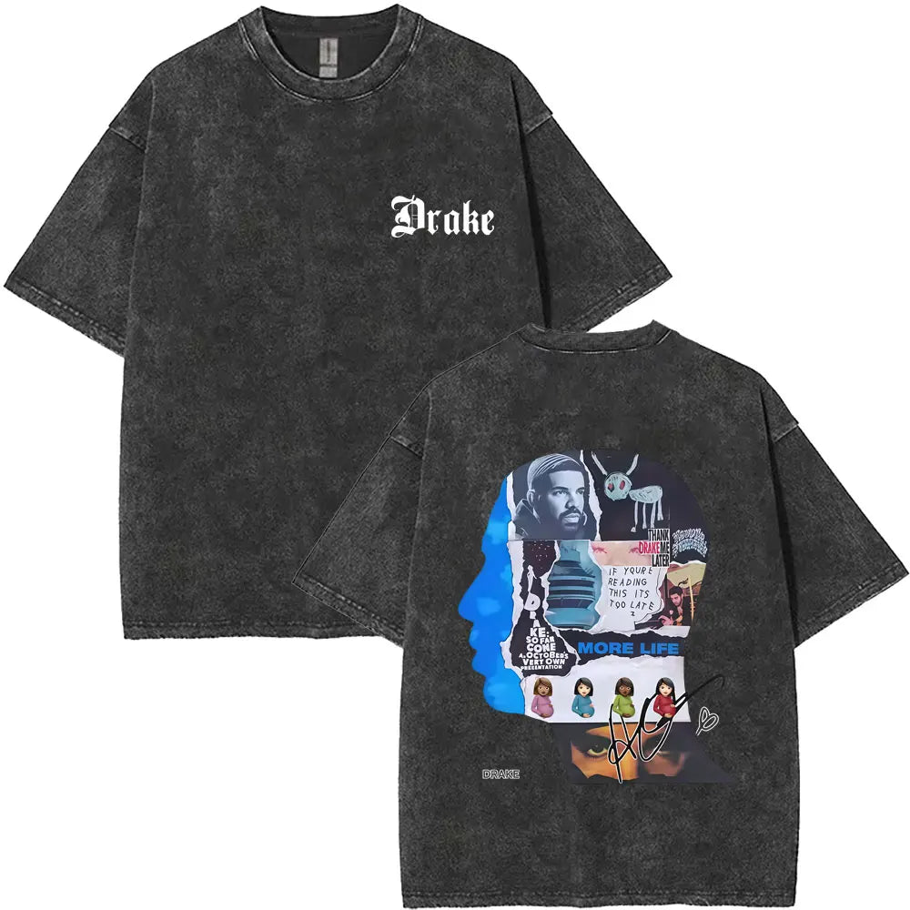 Unisex Washed Vintage Graphic T-shirt