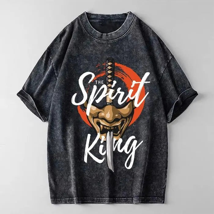 Anime Streetwear Washed T-shirt Unisex