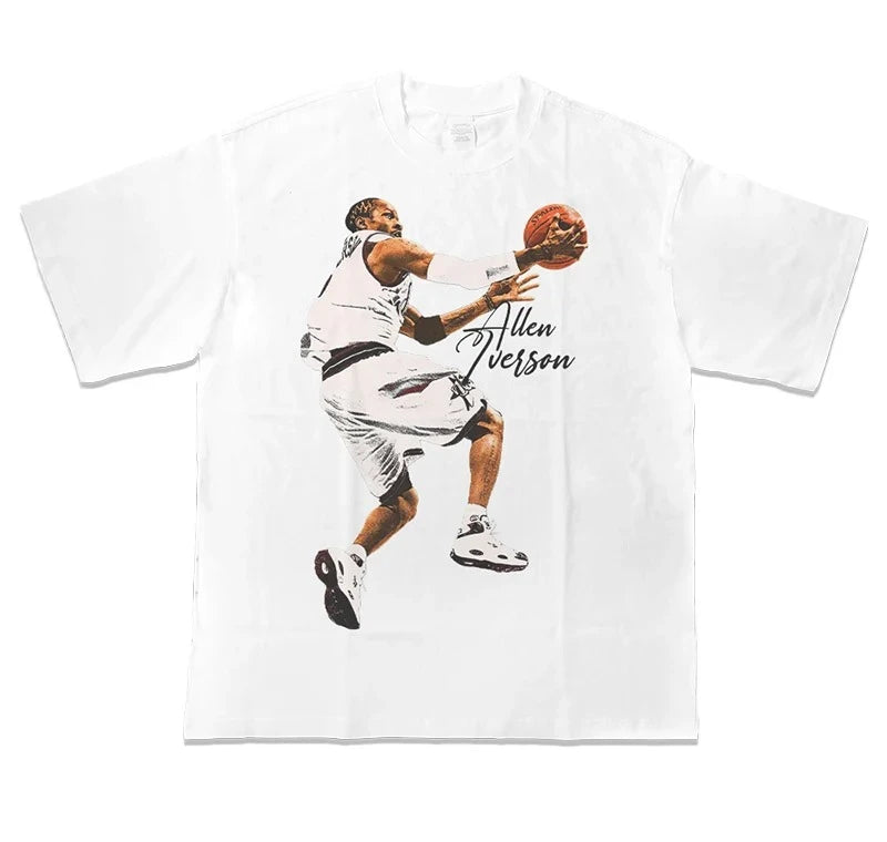Basketball Short Sleeves T-shirt Streetwear