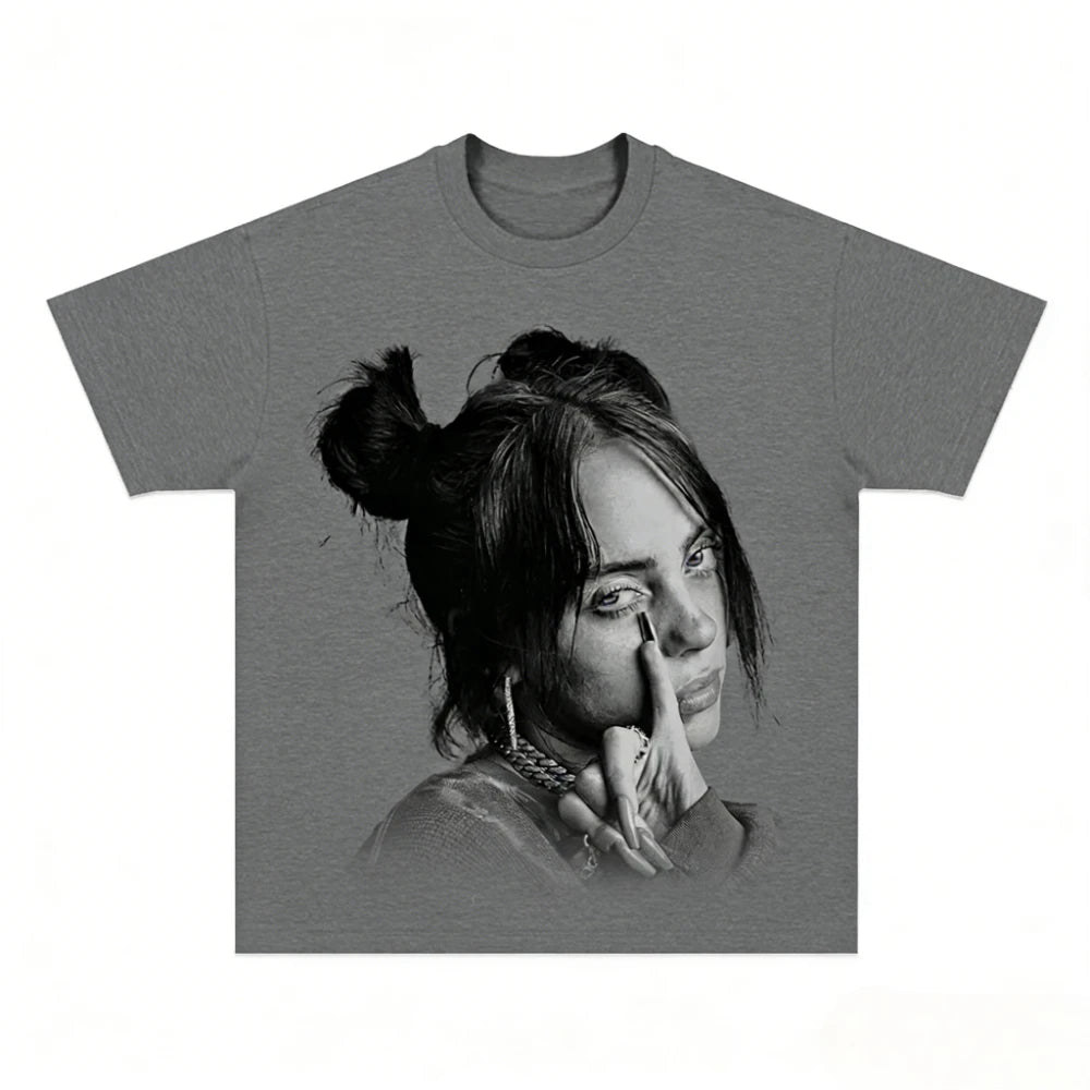 Billie Eilish Unisex 2026 Street Style Pure Cotton T-shirt