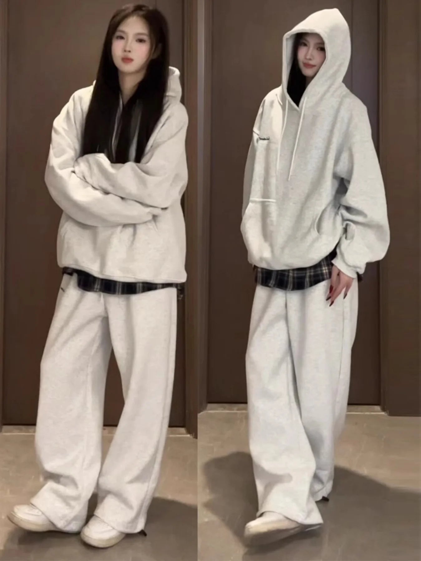 Hooded Sweatshirt Casual Sports Suit for Women