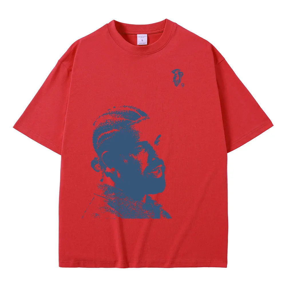 Portrait Graphic Oversized T-Shirts Streetwear Unisex