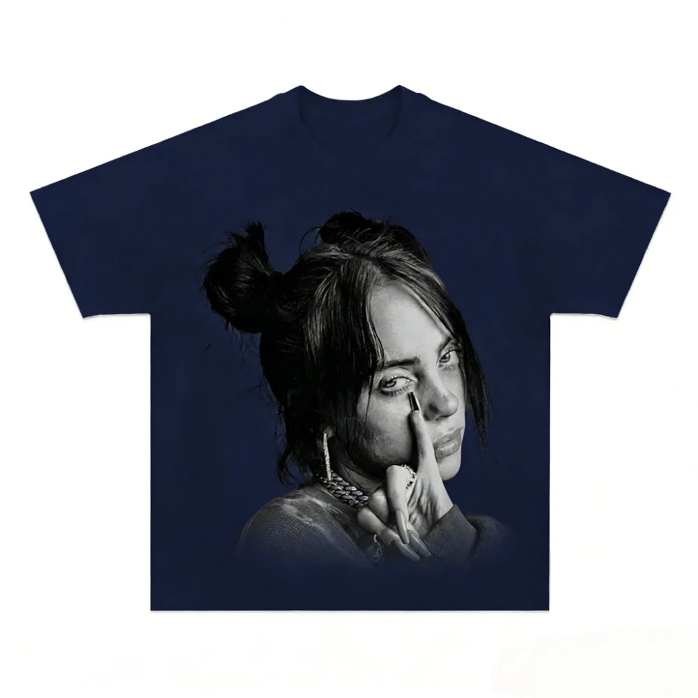 Billie Eilish Unisex 2026 Street Style Pure Cotton T-shirt