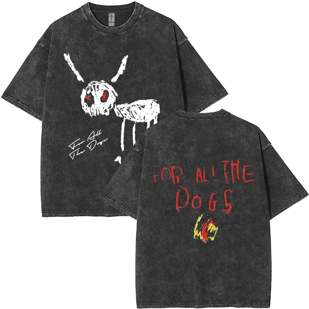 Unisex Washed Vintage Graphic T-shirt