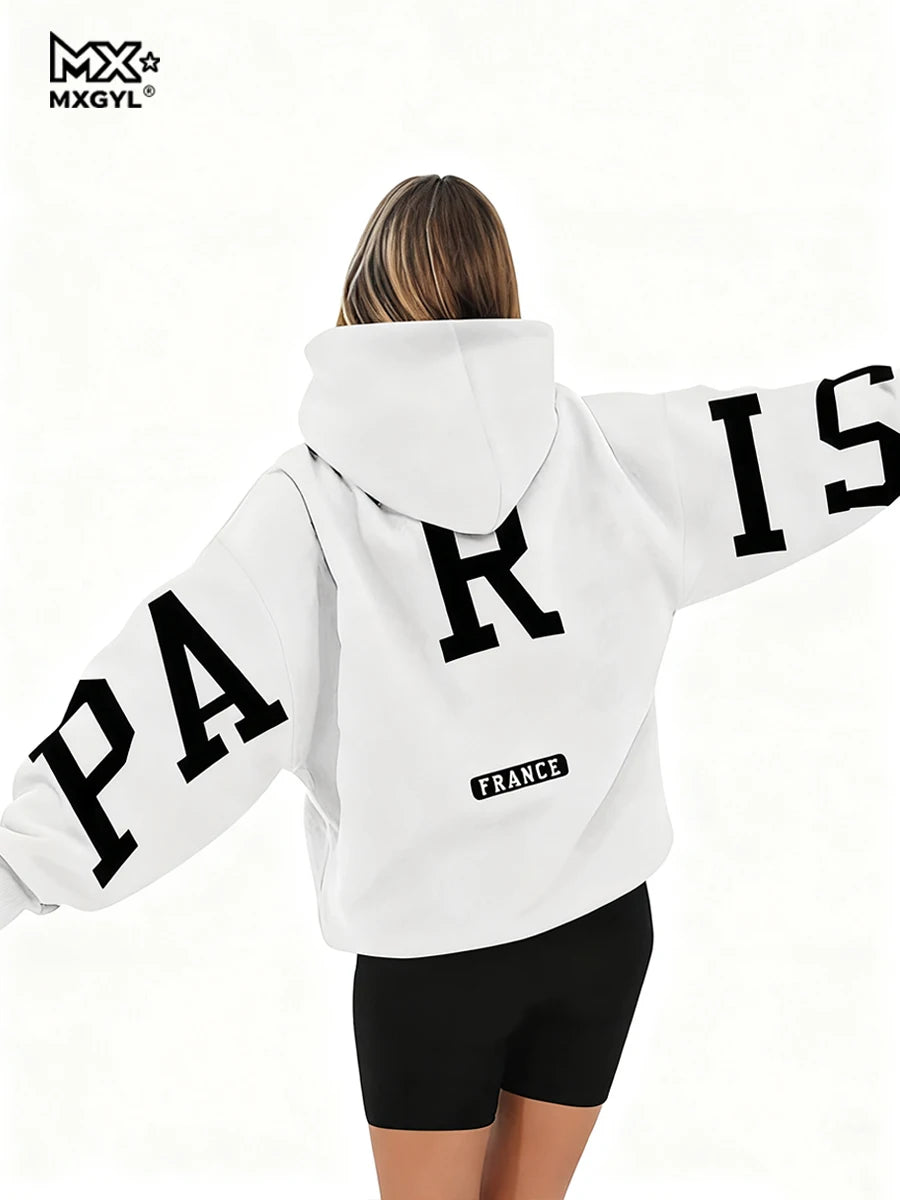 Unisex Letter Print Hoodie