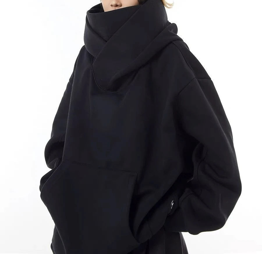 Jacket High Collar Hooded Sweatshirt for Women
