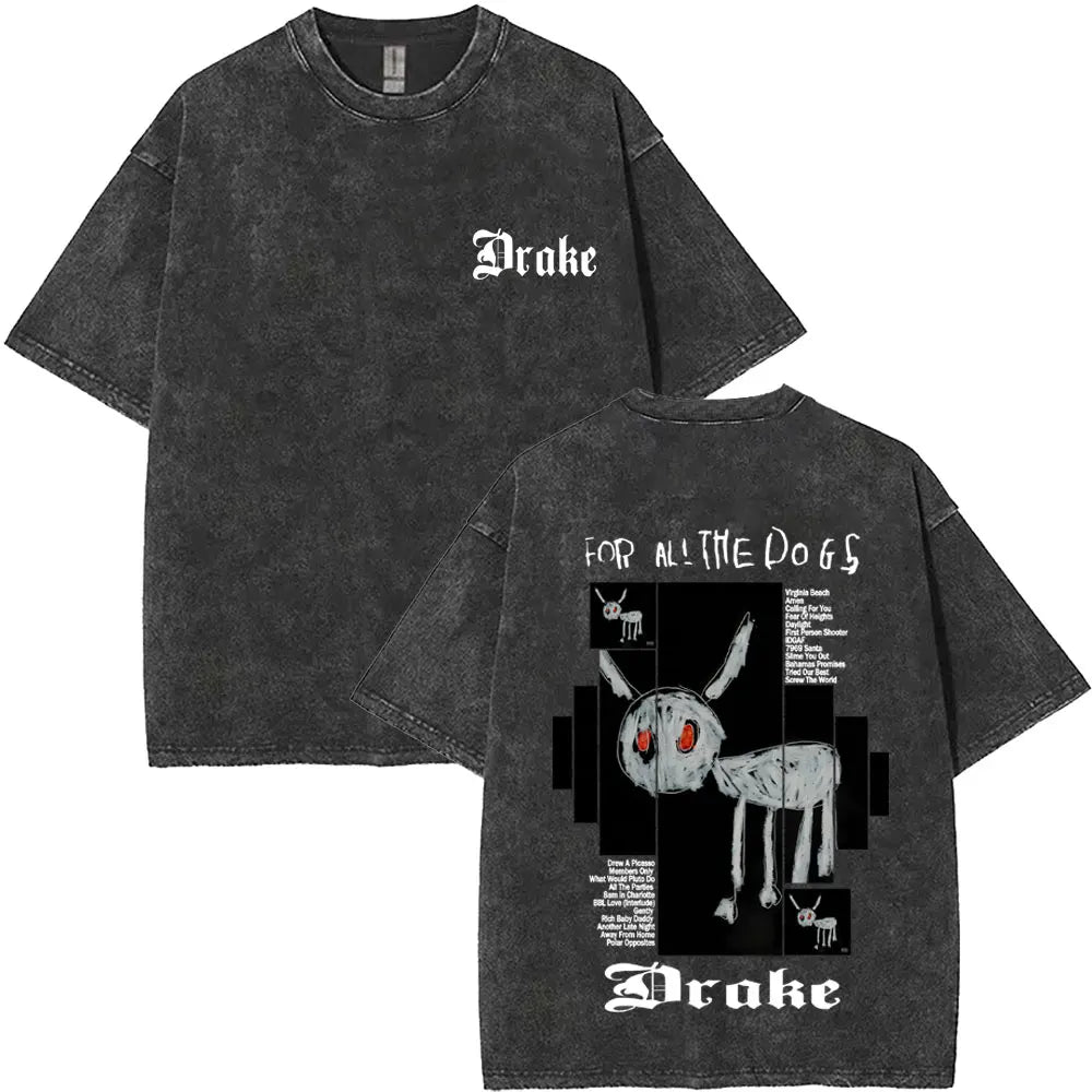 Unisex Washed Vintage Graphic T-shirt