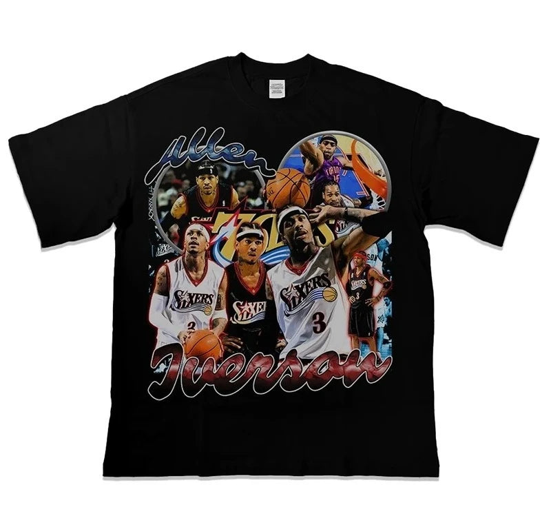 Basketball Short Sleeves T-shirt Streetwear