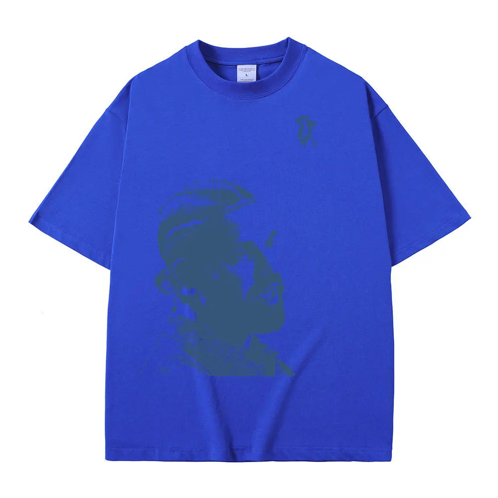 Portrait Graphic Oversized T-Shirts Streetwear Unisex