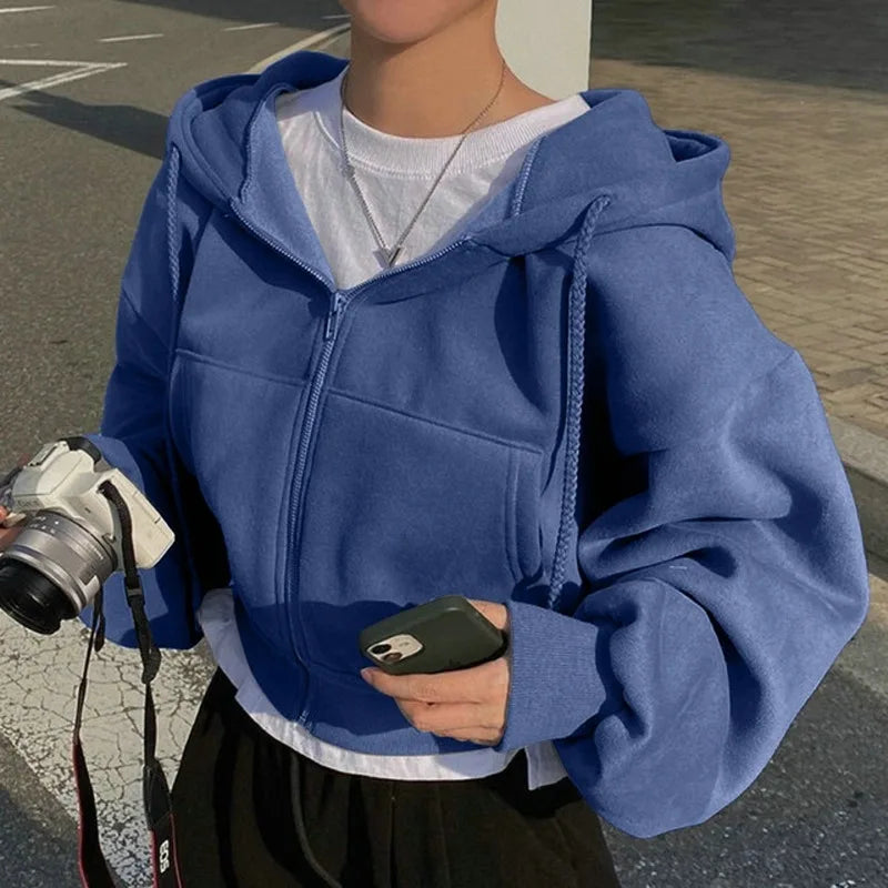 Women’s Cropped Zip Hoodie