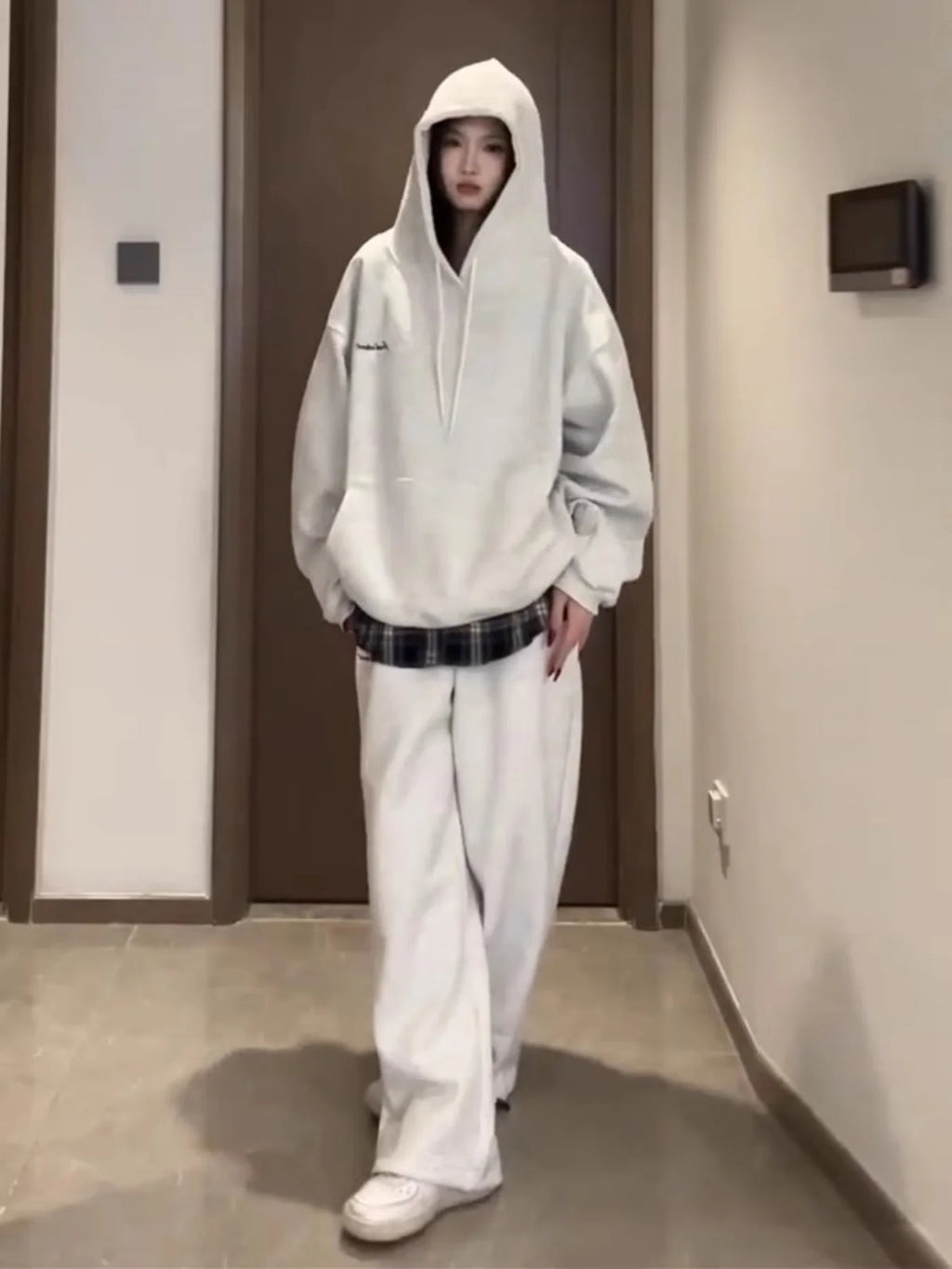 Hooded Sweatshirt Casual Sports Suit for Women
