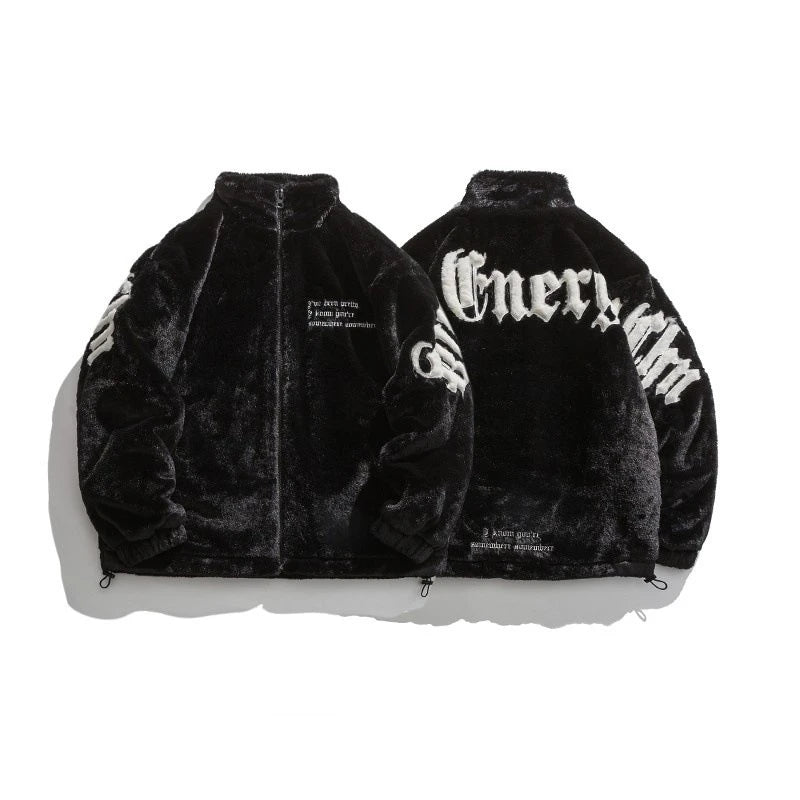 Winter New American Street Letter Embroidered Fleece
