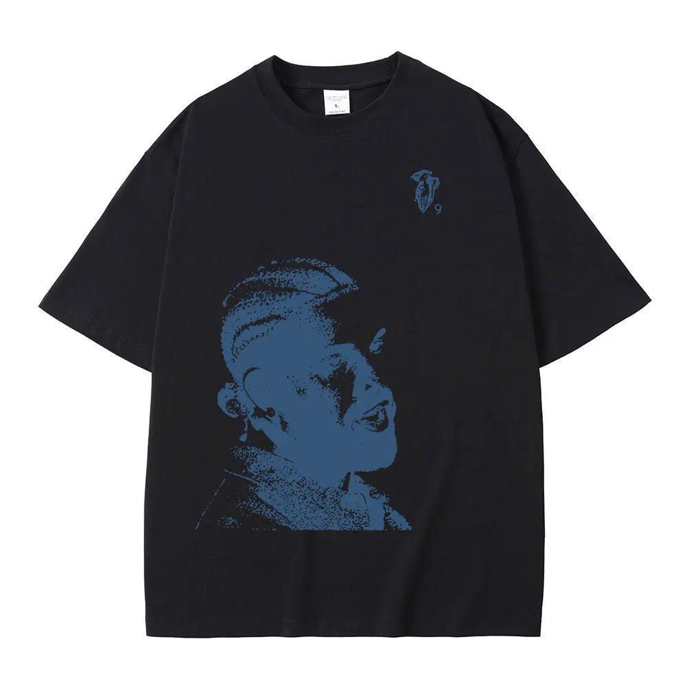 Portrait Graphic Oversized T-Shirts Streetwear Unisex