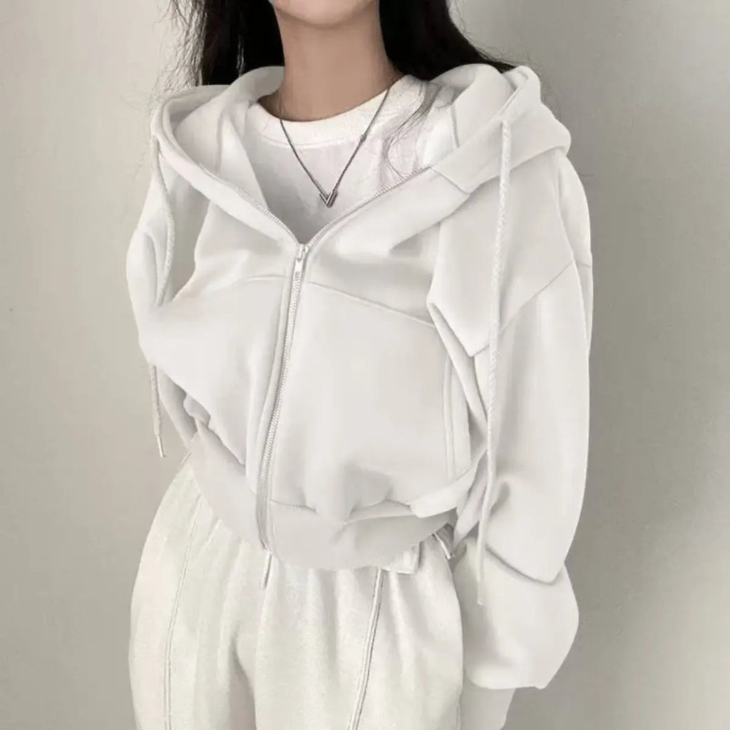Women’s Cropped Zip Hoodie