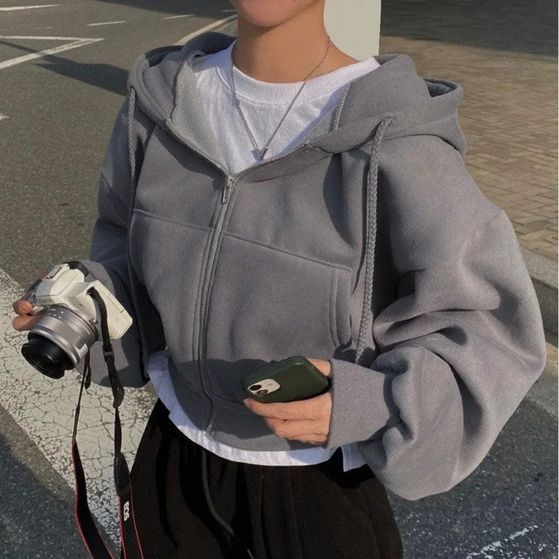 Women’s Cropped Zip Hoodie