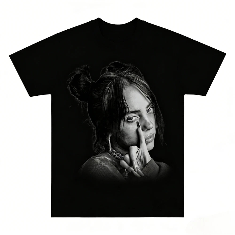 Billie Eilish Unisex 2026 Street Style Pure Cotton T-shirt