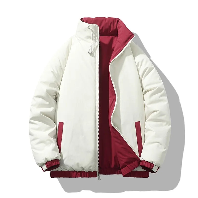 Winter Men Coat Casual Solid Color Outdoor Ski Coldproof