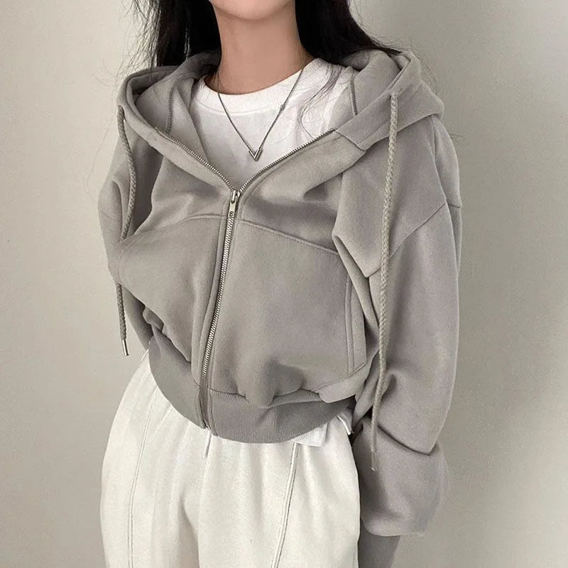 Women’s Cropped Zip Hoodie