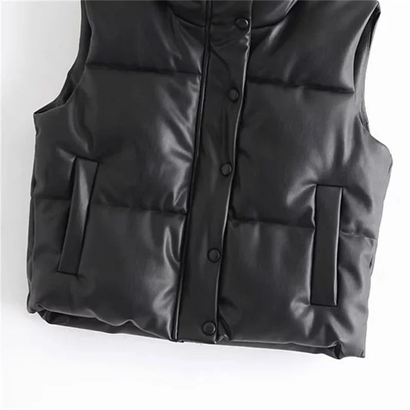 Fashion Streetwear Women Puffy Vest