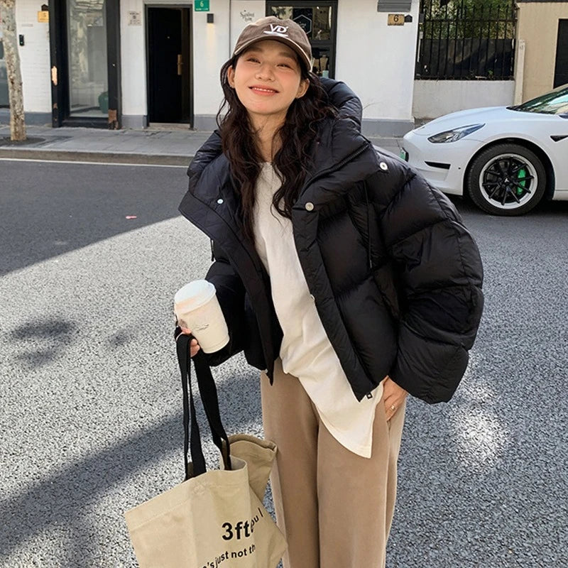 Puff Short Down Cotton Jacket for Women