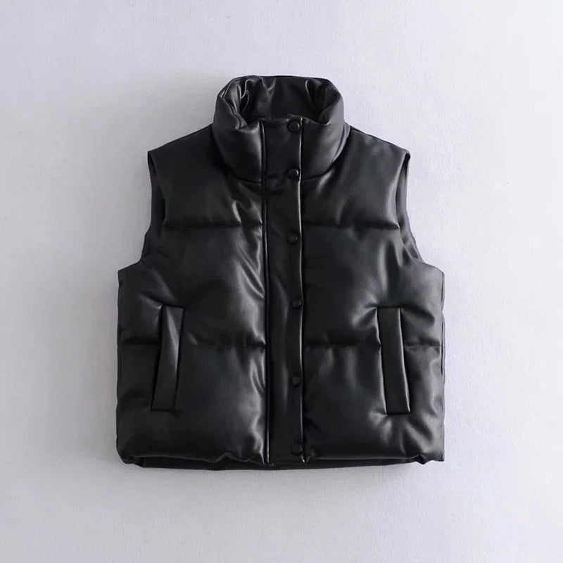 Fashion Streetwear Women Puffy Vest