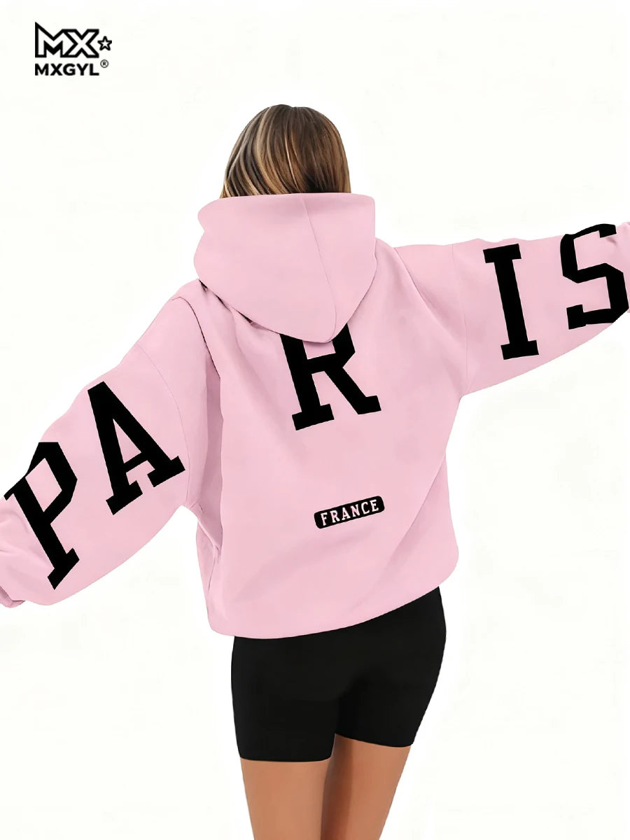 Unisex Letter Print Hoodie