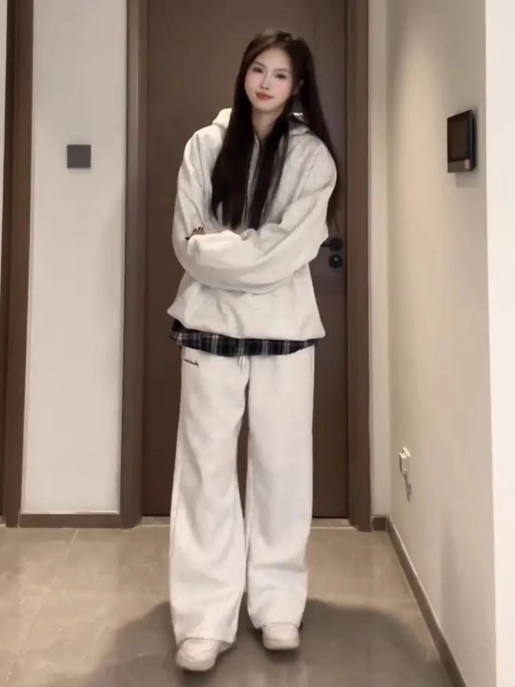 Hooded Sweatshirt Casual Sports Suit for Women