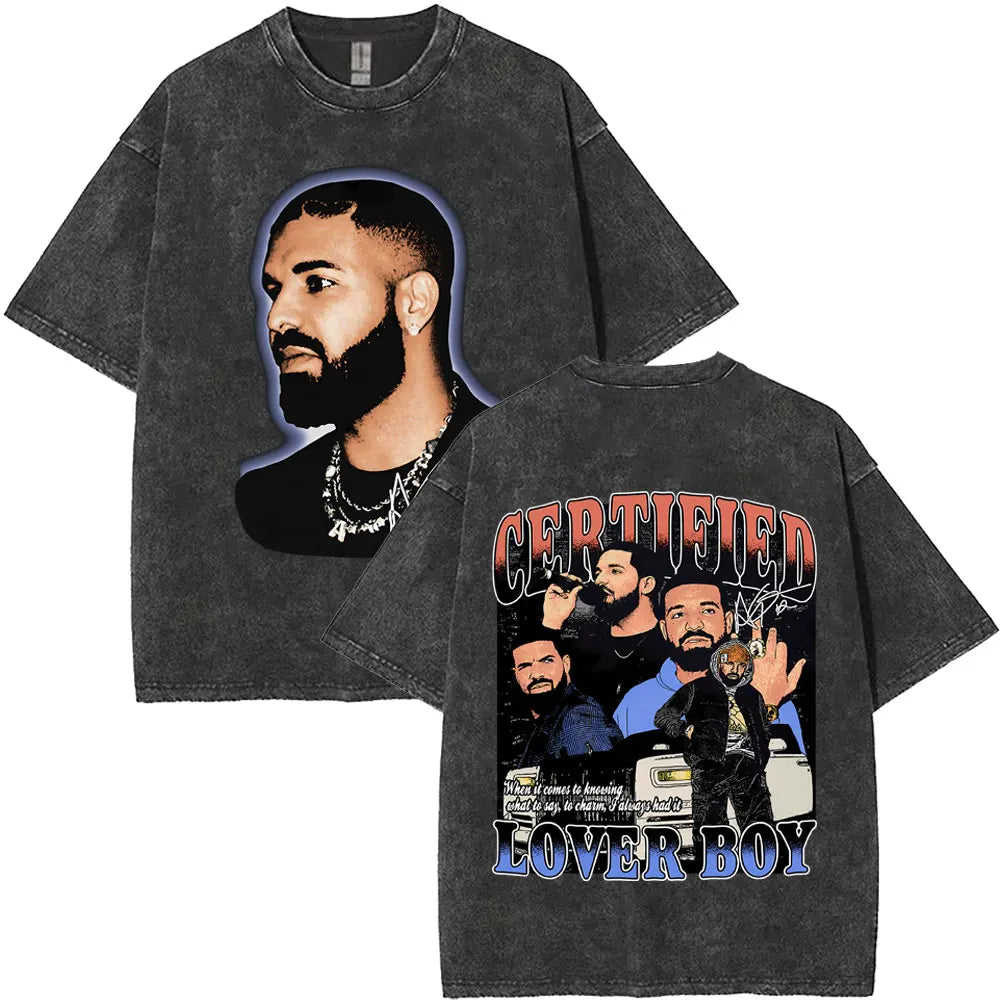 Unisex Washed Vintage Graphic T-shirt