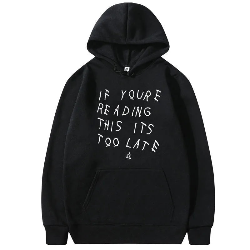 Unisex Letter Print Hoodie Sweatshirt