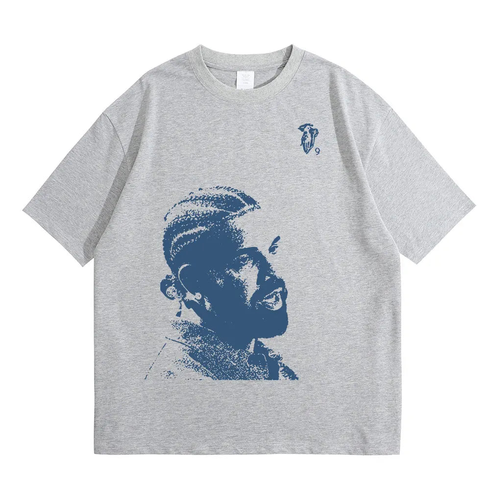 Portrait Graphic Oversized T-Shirts Streetwear Unisex