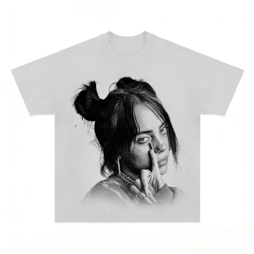 Billie Eilish Unisex 2026 Street Style Pure Cotton T-shirt
