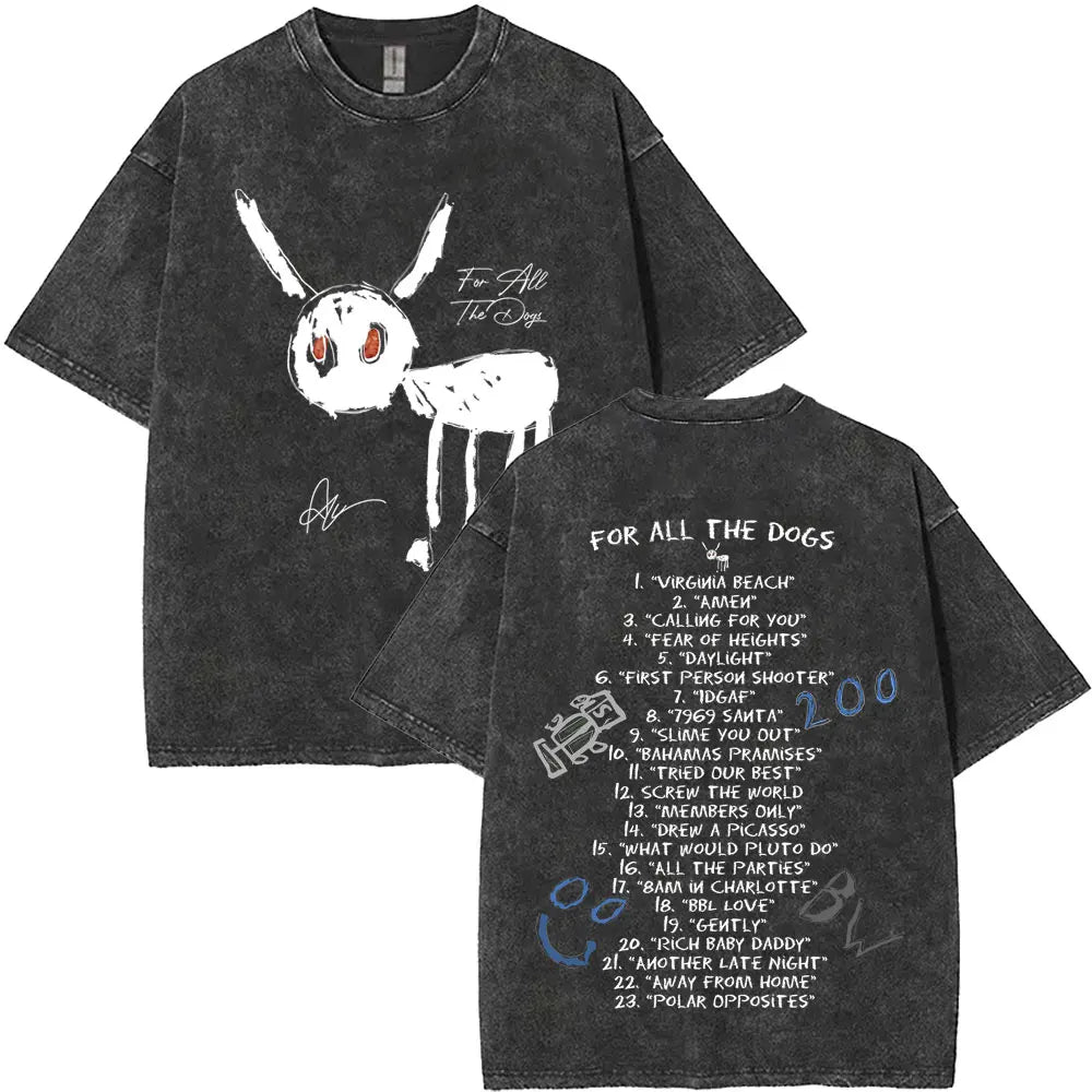 Unisex Washed Vintage Graphic T-shirt