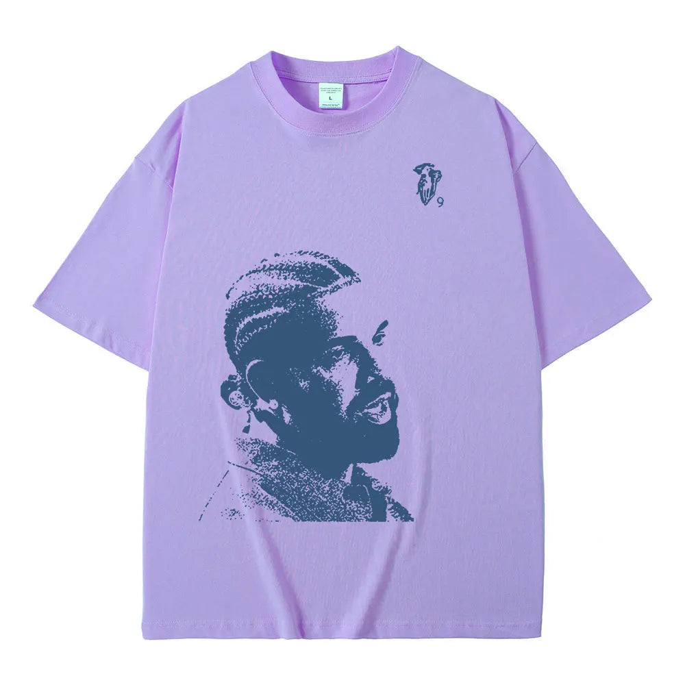 Portrait Graphic Oversized T-Shirts Streetwear Unisex